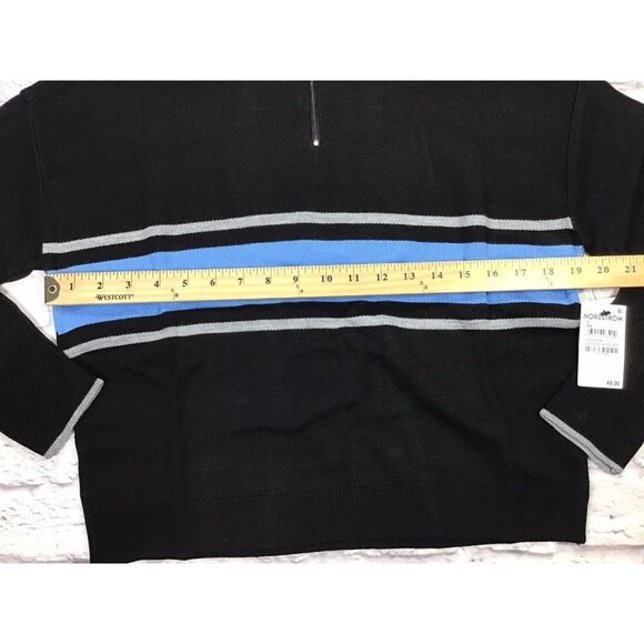 Nordstrom BP Black Blue Uneven Stripe Long Sleeve Sweater Womens Size Small - Picture 5 of 6